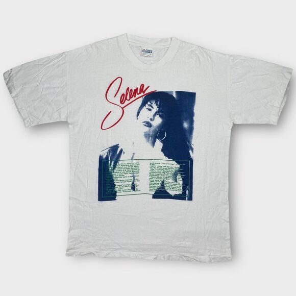 Vintage Selena T Shirt Large Memorial Rap Tee Chronology Single Stitch Hawks Tag